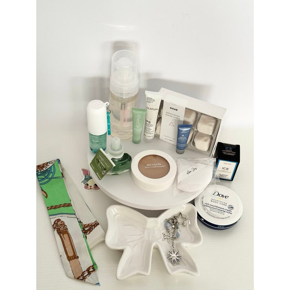 Beauty Bundle Revlon Olaplex Sunday Riley Kopari Dove & More NWOT 15 pc